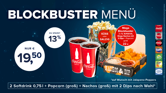 Cineplex Lippstadt - Blockbuster Menü